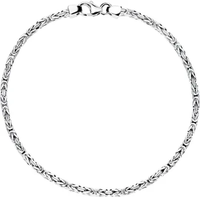 Produktbild von JEWLIX Königsarmband für Herren aus 925er Silber, 2mm (Länge: 21cm)