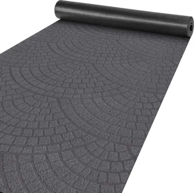 Produktbild von Küchenläufer Teppichläufer DAVIS Velours Läufer Mosaik Anthrazit 100x500cm