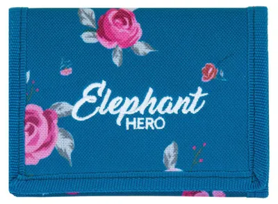 Produktbild von Geldbörse Schülerbörse Kindergeldbörse Elephant Hero Signature Börse Klettbörse Geldbeutel Blumen Mädchen Blau Wallet - Blue Flower 12844