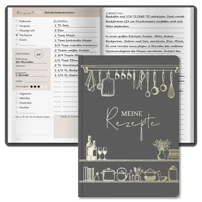Obrázok produktu pre Omgoods - Kookboek Zelf Schrijven, Receptenboek A5 Hardcover