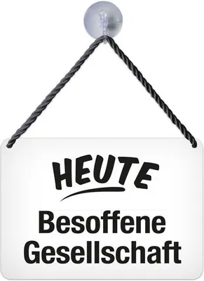 Produktbild von Kulthänger Blechschild Besoffene Gesellschaft, KH 193