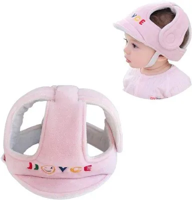 Immagine prodotto di Seggiolino per bambini, copricapo protettivo traspirante, casco di protezione per neonati che muovono i primi passi, rosa