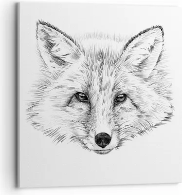 Produktbild von Bild auf Leinwand - Leinwandbild - Wolf Kinder Skizze illustriert - 70x70cm - Wand Bild - Wanddeko - Leinwanddruck - Bilder - Kunstdruck - Wanddekoration - Leinwand bilder - Wandkunst - AC70x70-3212