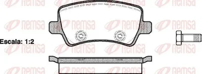Produktbild von REMSA Bremsbeläge Satz Hinten Bremsklötze für FORD S-MAX (WA6) 1236.00