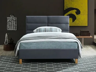 Obrázok produktu pre Čalúnená jednolôžková posteľ ALMONA - 120x200 cm, šedá