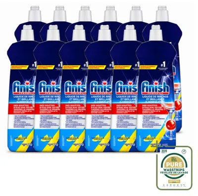 Produktbild von 12 x Finish Glanzspüler Zitrone - 800 ml - Vorratspackung - 12 Stücke