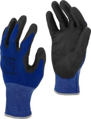 Obrázok produktu pre Pu-Handschuhe Blau-Schwarz L231007P, Karte, "7", Ce, Lahti
