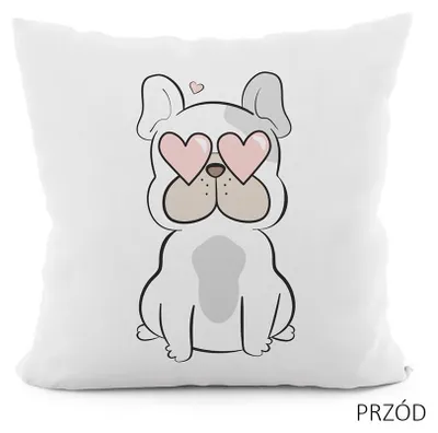 Image de Oreiller DOG LOVE 40x40 cm Mybesthome Variante : taie d'oreiller avec garniture, 40x40 cm