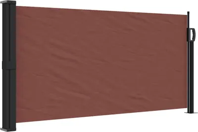 Image de vidaXL Marquise latérale extensible brun 100x500 cm