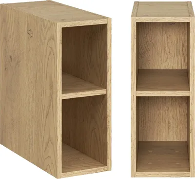 Produktbild von Badezimmer Regal-Unterschrank mit 20 cm Breite in Eiche, 2 offene Fächer - DURANGO-56