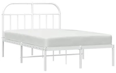 Obrázek produktu pro vidaXL Postel s čelem kovová bílá 120x200 cm