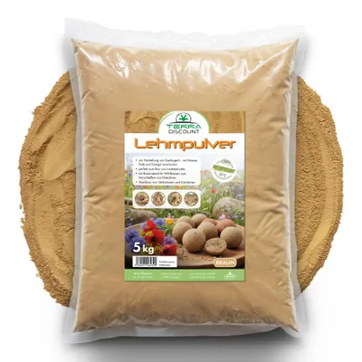 Produktbild von Terra Exotica Lehmpulver braun 5 kg - versch. Farben zur Auswahl – Natürlicher Bodengrund für Terrarien, Ideal für Reptilien, Amphibien, Insekten