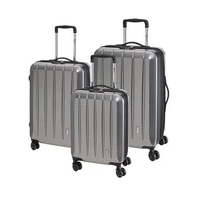 Produktbild von Check.IN 3-tlg. Kofferset LONDON 2.0 mit 4 Rollen - carbon silber
