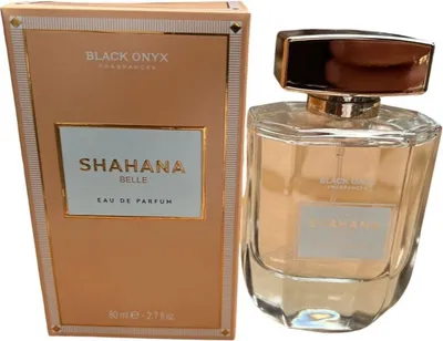 A perfume bottle and its box are displayed side-by-side against a white background.