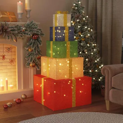 Obrázek produktu pro vidaXL Vánoční dekorace dárková krabička 250 LED teplá bílá