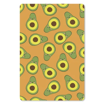 Produktbild von MuchoWow® Mauspad Mousepad Kawaii - Muster - Avocado 40x60 cm - Mousepads - Maus Mat - Pad - Mausunterlage - Schreibtisch Accesoire