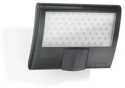 Zdjęcie produktu dla STEINEL Sensor LED-Strahler XLED curved, Oświetlenie zewnętrzne ścienne, Antracyt, Aluminium, Plastik, IP44, Wejście, I