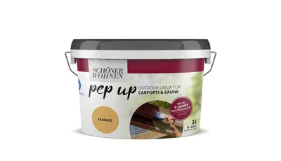 Produktbild von Schöner Wohnen Pep up Outdoor Außen Lasur Holz Carports & Zäune 1 L Farblos