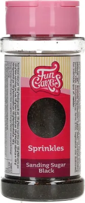 Produktbild von FunCakes Farbzucker / Sanding Sugar - Schwarz 80 g