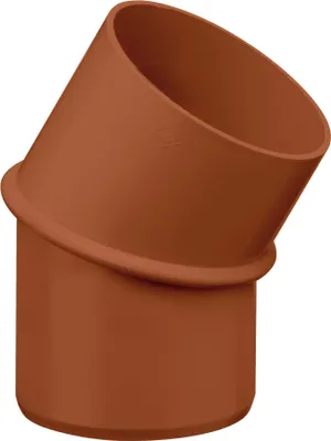 Produktbild von INEFA Regenrohrbogen 30 Grad für Fallrohr, PVC DN100 / 100mm Braun Verbindungsstück Dachrinnenzubehör, einfache Montage,  Germany