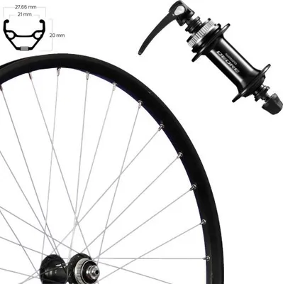 Produktbild von Vorderrad 28", Disc Centerlock, schwarz, SE TAURUS 21, Aluminium, HB-M5100, Schnellspanner