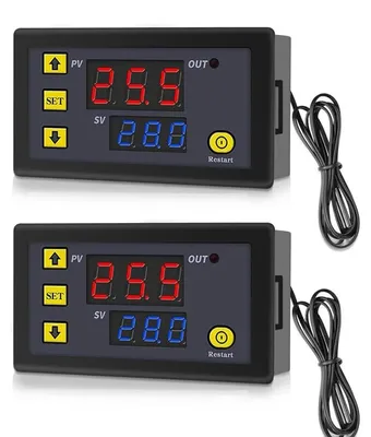 Obrázok produktu pre Sada dvoch digitálnych regulátorov teploty, 20 A, 12 V DC, s NTC sondou