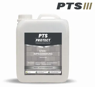 Produktbild von PTS Protect Steinimprägnierung – 10L wasserbasierter Schutz für mineralische Oberflächen, hydrophob und Schmutzabweisend