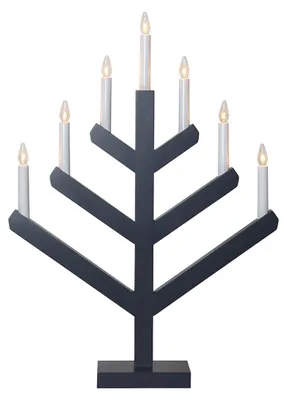 Produktbild von Star Trading 214-42, Leichte Dekorationsfigur, Grau, Weiß, 7 Glühbirne(n), E10, 21 W