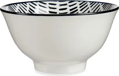 Produktbild von VESSIA | Teller - Suppenschüssel - 16 cm - schwarz creme - Porzellan - Tischgeschirr - Suppenschale