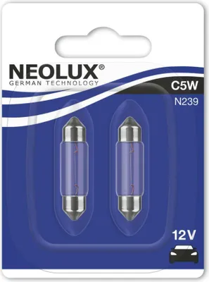 Obrázok produktu pre NEOLUX C5W 12V 5W SV8.5-8 stropné svietidlo 2 ks blisterové balenie N239-02B