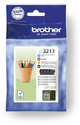 Produktbild von Brother Tintenpatrone LC3217VAL schwarz, cyan, magenta, gelb
