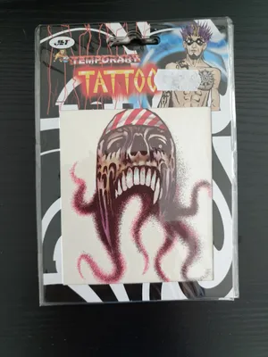 Produktbild von K88208805-6 bunt Piraten Halloween Tattoo Tintenfisch