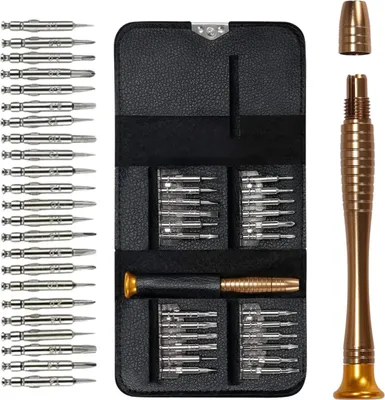 Produktbild von Präzisions-Schraubendreher-Set 25 in 1, Schraubendreher, TORX-Bits + Koffer