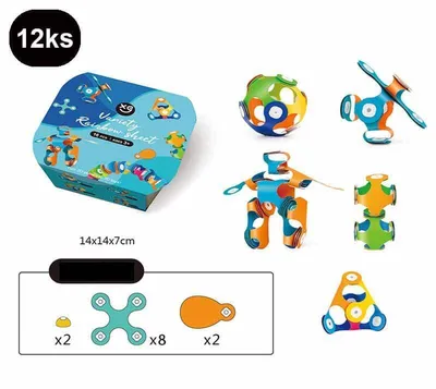 Obrázok produktu pre Magnetická stavebnica Flexy - 12ks