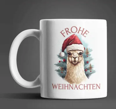 Produktbild von Weihnachten Lama Kaffeetasse Teetasse Tasse Geschenkidee 330 ml