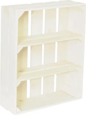 Produktbild von CHICCIE 2 Set Holzregal Schmalhanz 50x40x15cm - Weiß 2x kurzes Regal