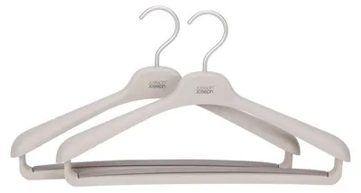 Imagen del producto de Joseph Joseph - Juego de 2 perchas para trajes/chaquetas Orderly, color crema