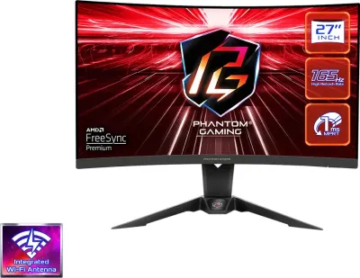 Zdjęcie produktu dla Asrock PG27Q15R2A, 68,6 cm (27"), 2560 x 1440 px, Wide Quad HD, 1 ms, Czarny