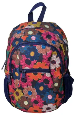 Produktbild von XL Kinder Rucksack Tasche Ranzen geräumig geblümt 41cm