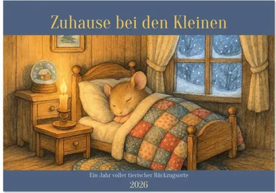 Produktbild von Zuhause bei den Kleinen. Ein Jahr voller tierischer Rückzugsorte. (Tischkalender 2026 DIN A5 quer), CALVENDO Monatskalender