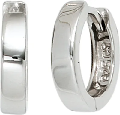 Produktbild von JOBO Creolen rund 925 Sterling Silber rhodiniert Ohrringe