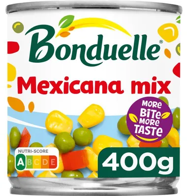 Zdjęcie produktu dla Bonduelle Mexicana Mix 400g – Kolorowa mieszanka warzywna do sałatek i wrapów