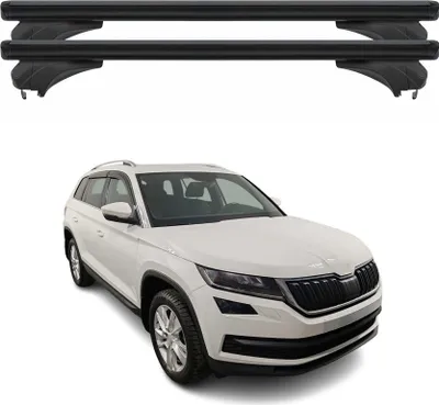 Zdjęcie produktu dla Bagażnik dachowy Menabo do Skody Kodiaq I 2017-2023, aluminium, czarny, 2 szt.