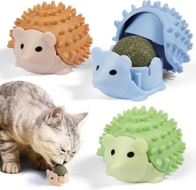 Produktbild von Katzen Spielbälle mit Katzenminze und Kratzstein (3er Set)