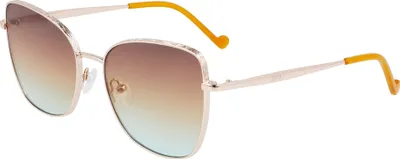 Zdjęcie produktu dla Liu Jo LJ141S SHINY GOLD/BROWN GREEN SHADED 55/17/140 Damskie okulary przeciwsłoneczne Okulary przeciwsłoneczne