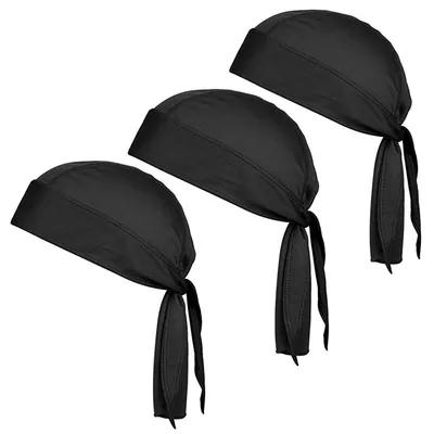 Imagen del producto de Pañuelo deportivo para hombre y mujer (3 unidades, color negro)