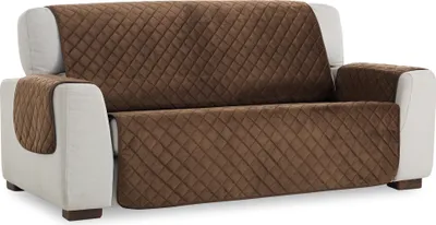 Produktbild von Velours-Sofabezug 130 cm + Silikonnoppen, rutschfest, Schutz, Tagesdecke, Kapuze