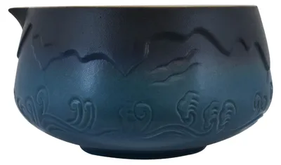 Produktbild von Cebador - Matchawan Mountain Blau 450ml - Keramik Matcha Schale Mit Ausguss - Traditionelle Form Für Chasen Miotełka - Inspiriert Von Japan