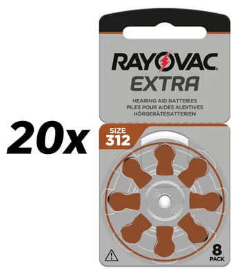 Produktbild von 20x Rayovac Extra Advanced P312 PR41 Hörgerätebatterien 6er Blister