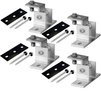 Solarmodulhalter 4er-Set, Aluminium, verstellbarer Winkel